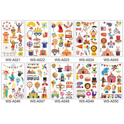 China Wholesale Temporary Kids Body Tattoos Circus Temporary Tattoo Stickers For Kids Boys And Girls for sale