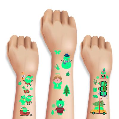 China Temporary Glow In Dark Skin Safe Temporary Tattoo Stickers , Bright Christmas Series Of Tattoos For Kids Waterproof for sale