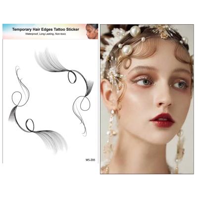 China Baby Design Baby Hair Tatto Stickers Temporary Waterproof Temporary Edges Tattoo Multiple Hairlines Tattoo for sale