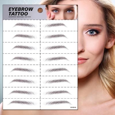 China Temporary Eyebrow Temporary Tattoo Sticker DIY Eyebrow Different Size And Different Eyebrow Tattoo Stickers for sale