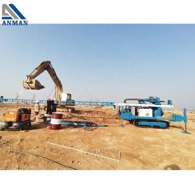 China Construction worksÂ   Large Waterproof Drill Rig Factory Data Logger Curtain Crawler Spray Grouting Drilling Rig for sale