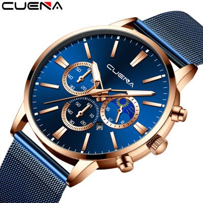 China Auto Date CUENA Shenzhen Factory Classic Brands Hand Sport Low Price Man Luxury Watch for sale