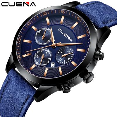 China Factory Date CUENA Automatic Man Wrist Quartz Watch Watch Man OEM Low Price Directly for sale