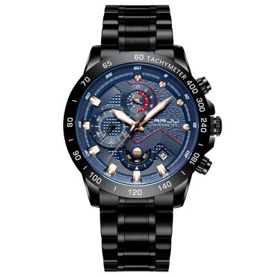 China New Fashion Automatic Waterproof Chronograph Sport Date CRRJU Male Stainless Steel Male Chinese Watches for sale