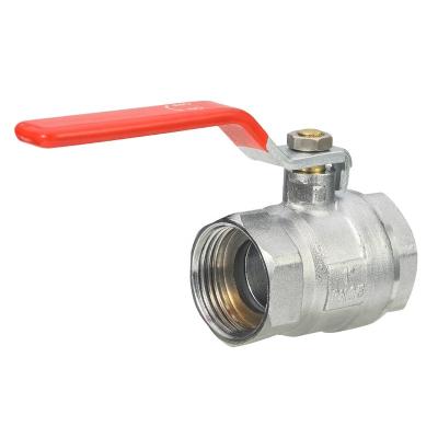 China General Danhong 3/4 Long Handle 160g Red Hexagonal Chrome Plated Ball Valve For Outdoor for sale