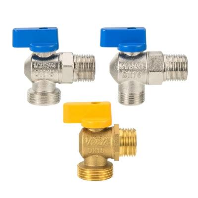 China Angle General Danhong Plastic Handle Brass Or Zinc Alloy Three Way Valve For Washing Machine for sale