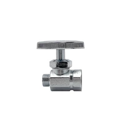 China General Danhong 1/2*3/8 90g Chrome Plated Three Way Angle Valve For Wash Room for sale