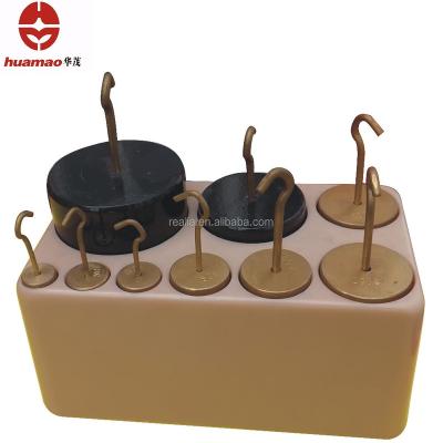 China HM-PM036 hung weight set brass iron brass set weights DNA 8pcs lab HM-PM036 hung weight set for sale