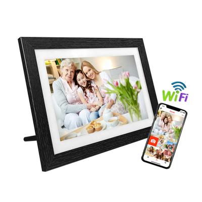 China Wifi Factory Directly Sell Infinite Objects Shown 10.1 Inch LCD Display OEM Wooden Digital Photo Picture Frame nft for sale