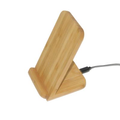 China Bamboo Logo Wireless Charger Stand Custom Portable Mobile Phone OEM Qi Charging Fast Phone for sale