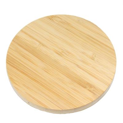 China Hot Selling Standard Hot Selling Bamboo Wooden Base Pad 10W Portable Round Mobile Phone Fast Charging Bamboo Wireless Charger for sale