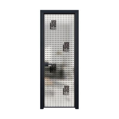 China Wholesale Modern Solid Tempered Glass Double Door Modern Aluminum Home Swing Door for sale