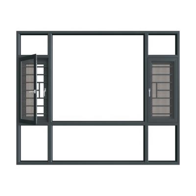 China New Design Modern Folding Casement Window Screen Aluminum High Quality Home Stained Glass Windows for sale