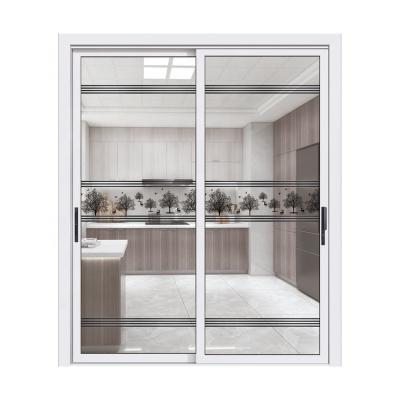 China Modern Wide Use Of High Quality Bathroom Sliding Doors , Tempered Glass Modern Aluminum Doors for sale