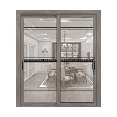 China Modern Customized High Quality Chinese Sliding Door Aluminum Alloy Heat Insulation Tempered Glass Door Can Be Used In Bathroom for sale