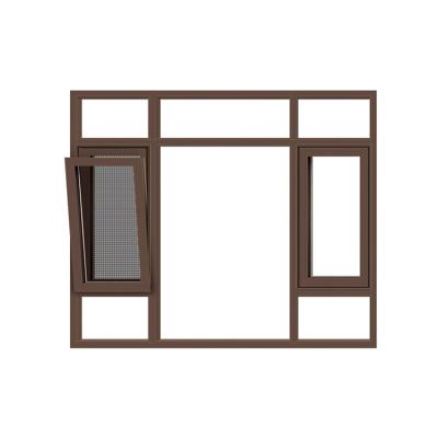 China Customized Hot-selling aluminum alloy folding screen double-layer tempered glass soundproof interior opening and interior inverted window for sale