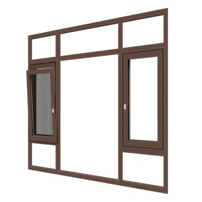 China Folding Screen High Security Double-Layer Tempered Glass Aluminum Alloy Aluminum Alloy Casement Window Soundproof Ordinary Customization for sale