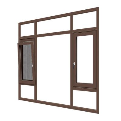 China Hot Selling Custom Folding Aluminum Alloy Casement Double-Layer Tempered Glass Screen Soundproof Ordinary Window for sale