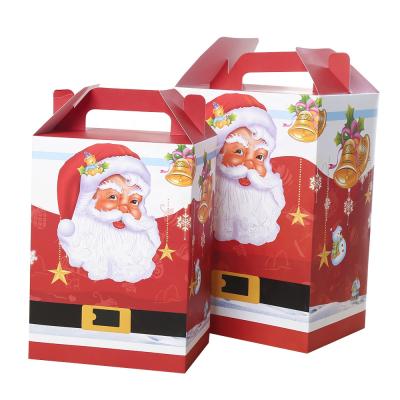 China Manufacturers custom Christmas gift box portable paper box Christmas candy packaging box for sale