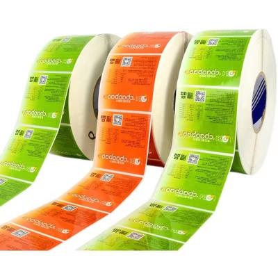 China Custom Printed Logo Labels for Packaging Vinyl Waterproof Sticker Printing Roll Label Round Stickers for sale