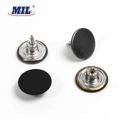 China Customized Brass Black Jeans Metal Cheap Dry Cleaning Denim Buttons For Jacket for sale