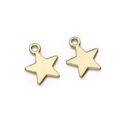 China Custom Fashion Star Shape Gold Metal Jewelry Tags Garment /Jeans/DIY /Bags /Overcoat Small Five For Clothing for sale