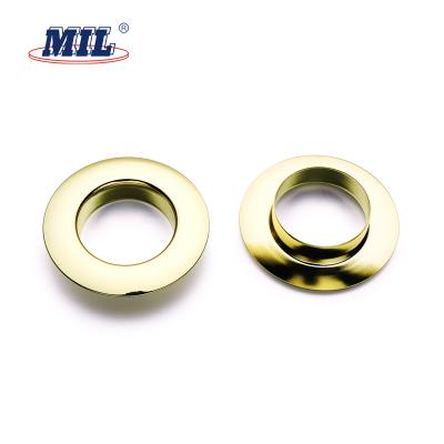 China Custom Top Grade Nickel Free Round Shiny Brass Curtain Strip Metal Grommets Grommets for sale