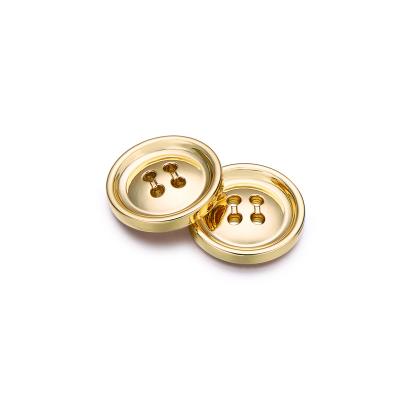 China High Quality Dry Cleaning Four Hole Gold Metal Coats Buttons For Fashion Clothes for sale