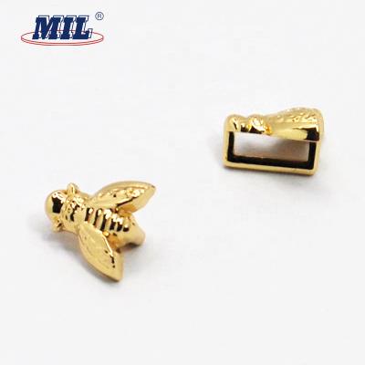 China Garment /Jeans Fashion /DIY /Bags /Overcoat Custom Design Gold Bee Shape Metal Zipper Puller Buckle For Bag for sale