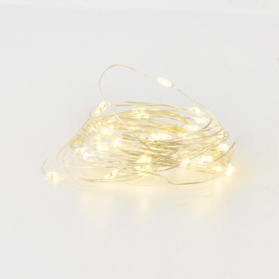 China Outdoor Fairy Street Street Display Decor Wedding Holiday Garden Decoration Copper Christmas Wire Led Solar String Light for sale