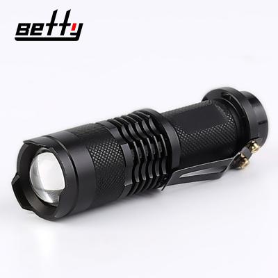 China Portable Waterproof Adjustable Focus Camping Mini Zoom Torch Telescopic LED Flashlight for sale