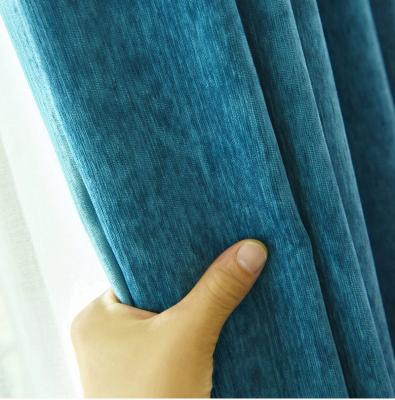 China 2019 Luxury Wholesale Blackout Polyester Chenille Insulate Hotel Blackout Thermal Curtain for sale