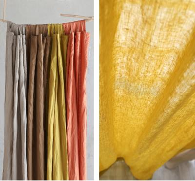 China Shaoxing pure factory luxury elegant100% real linen curtain for sale