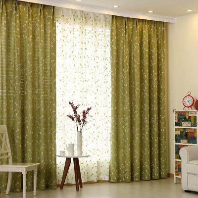 China Blackout Factory Cheap Embroidered Curtain For Living Room for sale