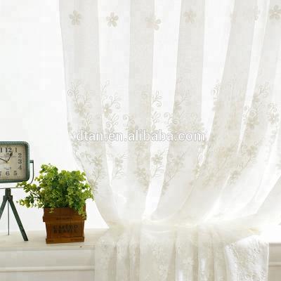 China Pure Turkish Polyester Embroidered Living Room Ready Made Curtain for sale