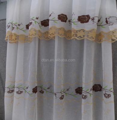 China New Pure Turkish Design Water Soluble Embroidered Curtain With Macrame for sale