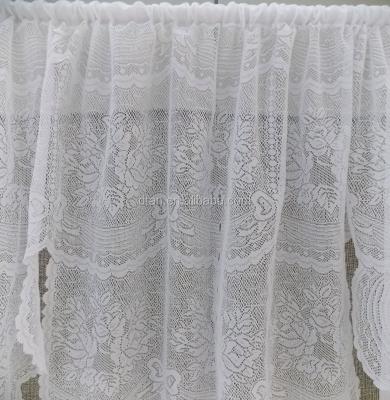 China EUROPEAN STYLE 2015 Polyester Cheap Knitting Curtain Drapery Swag for sale