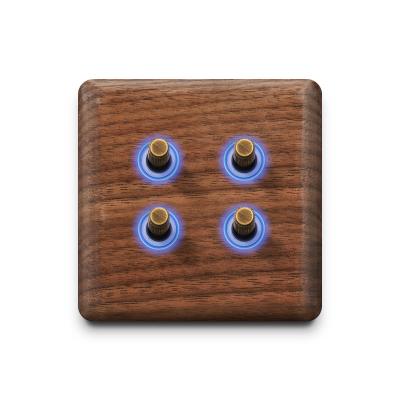 China YINKA Easy Installation Solid Wood Panel Wall Outlet Sensor Switch Wholesale Price Lightweight Energy Saving Lightweight UK EU EU for sale