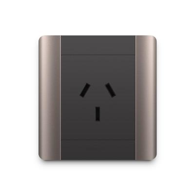 China South African Wall Power Socket Easy Installation YINKA Plastic Minimalist Panel Design Two Color Splicing Luxury Wall Switch Socket for sale