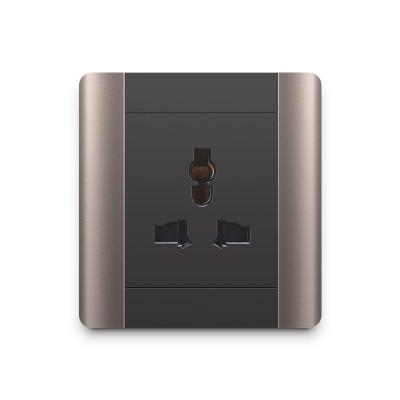 China Easy Installation YINKA Plastic Minimalist Design Two Color Panel Multi Coffee Splicing Wall Outlets for sale