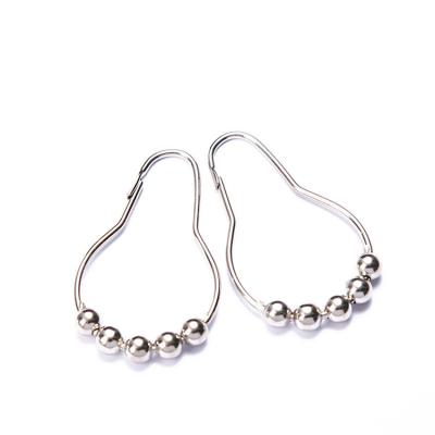 China CLASSIC Rustproof Shower Curtain Rings Hooks Stainless Steel Set of 12 for sale