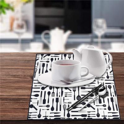 China Sustainable Dish Drying Mats For Kitchen, Ultra Absorbent Microfiber Drying Mat, Dish Drainer Pads for sale