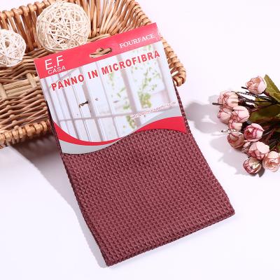 China Factory Stocked Wholesale Reusable Microfiber Kitchen Towel Dish Cleaning Cloth for sale