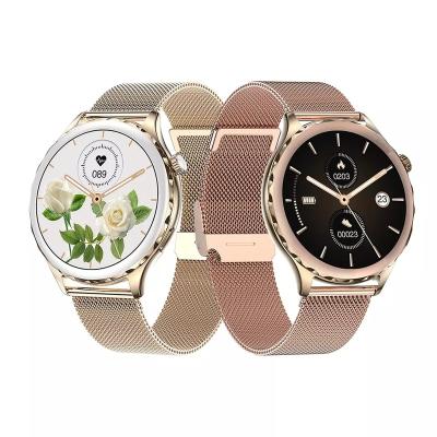 China Touch Screen 2023 Hot Sale 1.32 inch 360*360 Smart Watch AK43 For Ladies Bt Calling Double Straps Fitness Watches for sale