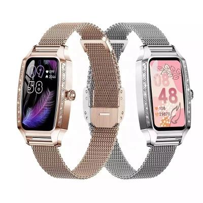 China Touch Screen 2023 Luxury Diamond Girls Smart Watch Fitness Tracking H8 Plus Smart Bracelet Women for Android IOS for sale