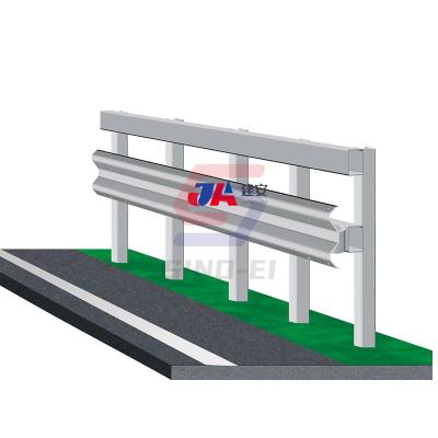 China Pavement Safety AASHTO M180 Q235B Q345B Steel Beam Highway Guardrail Powder Coated Zinc Traffic Barrier for sale