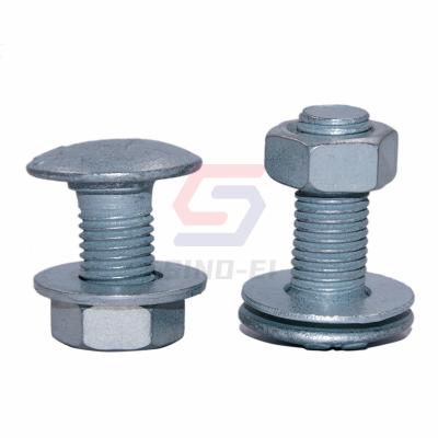 China Easily Assembled Highway Guardrail Accessories Steel Grade 8.8 Bolt And Nut For Sale for sale