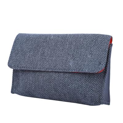 China Fashion Felt Large Capacity Makeup Pouch Toiletry Flight Travel Cosmetic Bag With Flap for sale