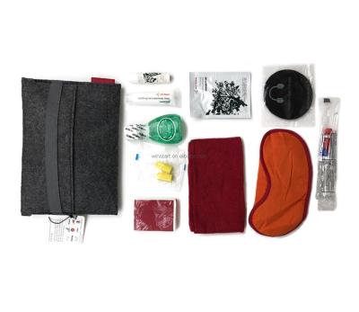 China Best price felt hotel amenities china airline travel kit airline travel accessories for sale