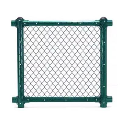 China Hottest Easily Assembled Metal Fence 2023 Galvanized PVC Coated Diamond Wire Chain Link Fence for sale